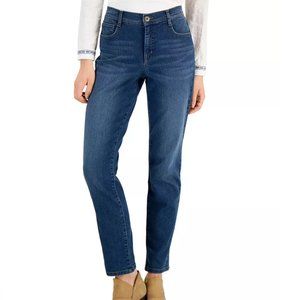 Style & Co Women Petite High Rise Tummy Control Piper Wash Slim Leg Jeans NWT